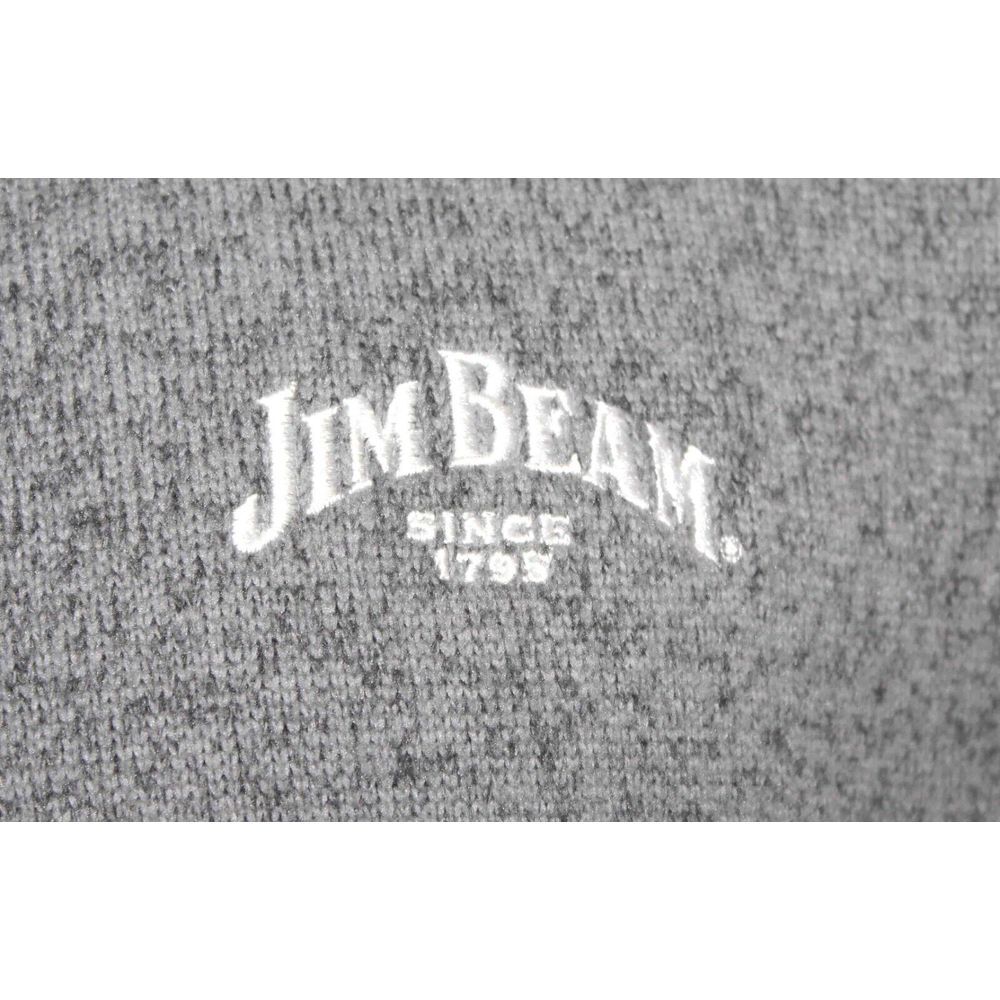 North Face Gray L/S Full-Zip Fleece‎ Jacket Jim Beam Embroidered Mens Size M - Picture 3 of 7